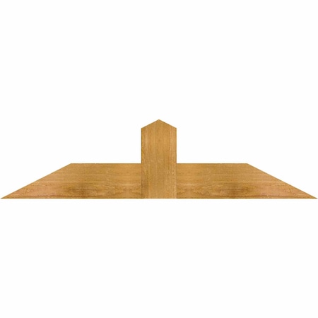 Ekena Millwork Portland Rough Sawn Timber Gable Bracket, Western Red Cedar, 36"W x 9"H x 2"D x 4"F, 6/12 Pitch GBW036X09X0204POR00RWR